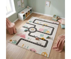 Eureka Home DYWAN DZIECIĘCY DROGA ULICA ULICE 120X170 CM DO POKOJU DZIECKA DZIECIĘCEGO