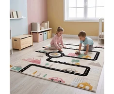 Eureka Home DYWAN DZIECIĘCY DROGA ULICA ULICE 120X170 CM DO POKOJU DZIECKA DZIECIĘCEGO