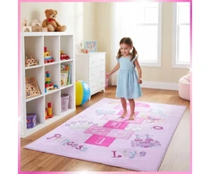 Eureka Home KILIMAS MERGAITEI, VAIKŲ KLASĖ, ROŽINĖS, VAIKŲ KAMBARIO 80X120 CM