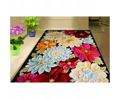 Eureka Home Kiliminės gėlės bijūnai aksomas plaunamas 80x120 spalvų neslystantis veliūras 120