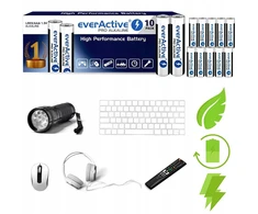 EVERACTIVE AAA šarminės baterijos 1250mAh, 10 vnt. - LR0310PAK