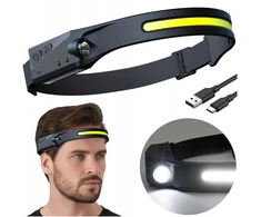 EVI LED GALVOS LEMPAS Įkraunamas GALVOS LEMPAS Galingas vandeniui atsparus žibintas GESTUES USB-C