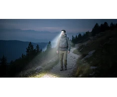 EVI LED GALVOS LEMPAS Įkraunamas GALVOS LEMPAS Galingas vandeniui atsparus žibintas GESTUES USB-C