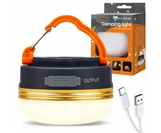 EVI TOURIST LAMP TORCH CAMPING ĮKRAUJAMAS LAMP LED POWERBANK KEMPINGAS