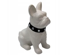 Ewax SKARBONKA BULDOG Baltas Z CZARNĄ OBROŻĄ 23,5 cm
