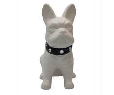 Ewax SKARBONKA BULDOG Baltas Z CZARNĄ OBROŻĄ 23,5 cm