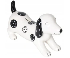 Ewax Skarbonka Jamnik ceramiczny baltai-juodas 19x10cm