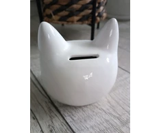 Ewax Skarbonka kot balta keramikinė 12 cm
