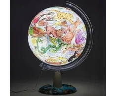 Exerz Iliustruotas šviečiantis gaublys Animals, įvairių spalvų, 30 cm