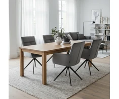 Exito Design Eldo – pilkas, apmuštas, besisukantis biuro kėdė
