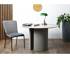 Exito Design Minkšta pilka aksominė kėdė svetainei, valgomajam ir virtuvei - DAUGIAU