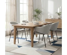 Exito Design Pilka minkšta kėdė svetainei, valgomajam ir virtuvei - moderni ARGOS