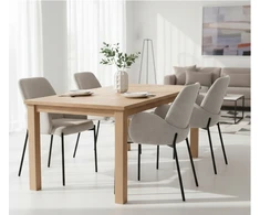 Exito Design Pilka minkšta kėdė svetainei, valgomajam ir virtuvei - šiuolaikiška GUSTO
