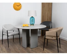 Exito Design Pilka minkšta kėdė svetainei, valgomajam ir virtuvei - moderni SARANO