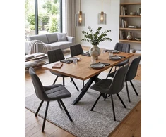 Exito Design Pilka minkšta pasukama kėdė svetainei, virtuvei, valgomajam, LAPO biurui