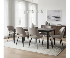Exito Design Smėlio spalvos minkštas aksominis krėslas svetainei, tualetiniam stalui, valgomajam - FERO
