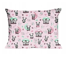 Extrapościel Cotton Pillowcase Kids 24 - Rožinė Pandas, 50x60 cm