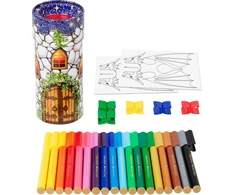 Faber-castell Connector flomasteriai, 18 spalvų, pilis formos dėžutė