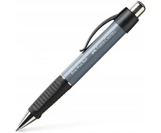 Faber-castell Grip Plus automatinis rašiklis, pilkas, mėlynas rašalas
