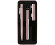 Faber-castell Grip rašiklio ir tušinuko rinkinys metalinėje dėžutėje