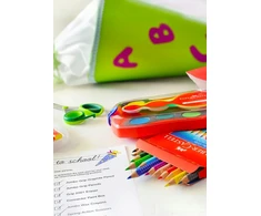 Faber-castell Jumbo storio kreidelės, 12 spalvų