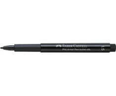 Rašiklis piešimui Faber-Castell PITT Artist Pen 1.5mm, #199 Juodas