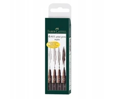 Rašikliai piešimui Faber-Castell PITT, S, F, M, B, 4vnt., rudos spalvos