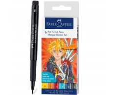 Faber-castell Pitt Artist Pen Manga rinkinys, 6 vnt.