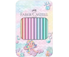 Faber-Castell Blizgančios didelės pastelinės spalvos skardinės – 10 vnt. (210910)