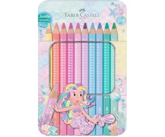 Faber-Castell Blizgančios didelės pastelinės spalvos skardinės – 10 vnt. (210910)