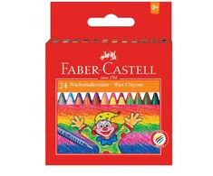 Faber-castell vaško pieštukai, 24 spalvos
