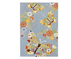 Family fabrics Dywan dziecięcy 577 mėlynas w motyle - 140x200