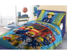 Faro Fireman Sam Saving the Day patalynės komplektas, 100×135 cm, 40×60 cm