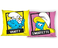 Faro Užvalkalas 40x40 smerfy Smurfs Smerfetka Smerf Laluś Vanity Smurfette medvilnė