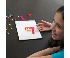 Fat Brain Toys 3000 vnt. „Jixelz Pixel“ galvosūkių rinkinys, vedlys, dėlionės plytelės, riebalų smegenų žaislas