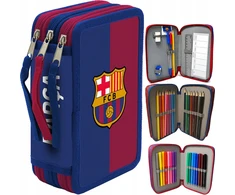 Cyp Brands FC BARCELONA TRIJŲ DALČIŲ SCHOOL PENCALS CASE EQUIPMENT kreidelės BARCA markeriai