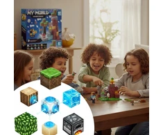 Fest PIXEL magnetinės kaladėlės, statybiniai kubeliai vaikams, 220 vnt
