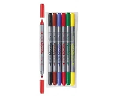 Fibracolor Dvipusiai mokykliniai markeriai, 6 spalvų rinkinys