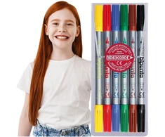 Fibracolor flomasteriai, 6 vnt. su dėklu