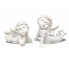 Figūrėlė Angelas baltas gulintis 14x15x11 cm 53849 (2)