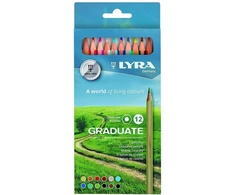 Fila LYRA GRADUATE aukštos kokybės pieštukų rinkinys, 12 spalvų