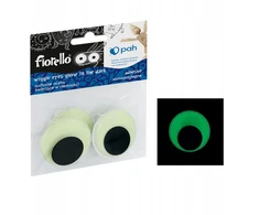 Fiorello didelės lipnios akys, 4 vnt., šviečiančios tamsoje