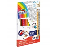 Fiorello Super Soft kreidelės, 12 spalvų + 2 galandytuvai