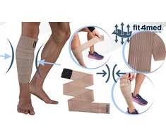 Fit4Med Elastinga kompresinė blauzdos įtvaras su reguliuojamu užsegimu