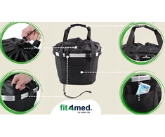 Fit4Med Sulankstomas krepšys dviračio vairui