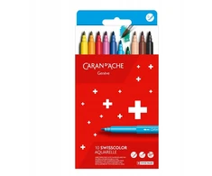 Caran Darche Flamastry akwarelowe CARAN D'ACHE Swisscolor 10vnt