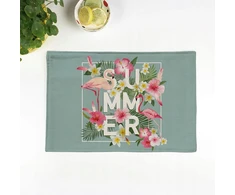 Flamingo pynimo stalo kilimėlis. Virtuvės valgomojo kilimėlis. Šilumos izoliacija