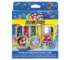Flamingo Veido ir kūno tapybos pieštukai 6 spalvų - Titanum