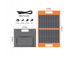 FlashFish TSP 18V 60W universalus nešiojamasis USB saulės kolektorius