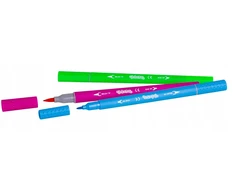 Flomasteriai Colorino Kids 2in1, dvipusiai, tribriauniai, 12 spalvų